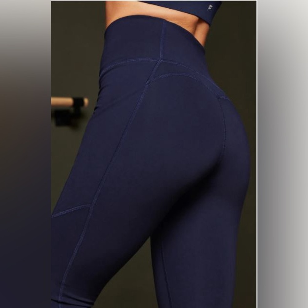 NWT- Fabletics PureLuxe HW Pocket Full length Leggings -DEEP NAVY (27” inseam) - Picture 11 of 12